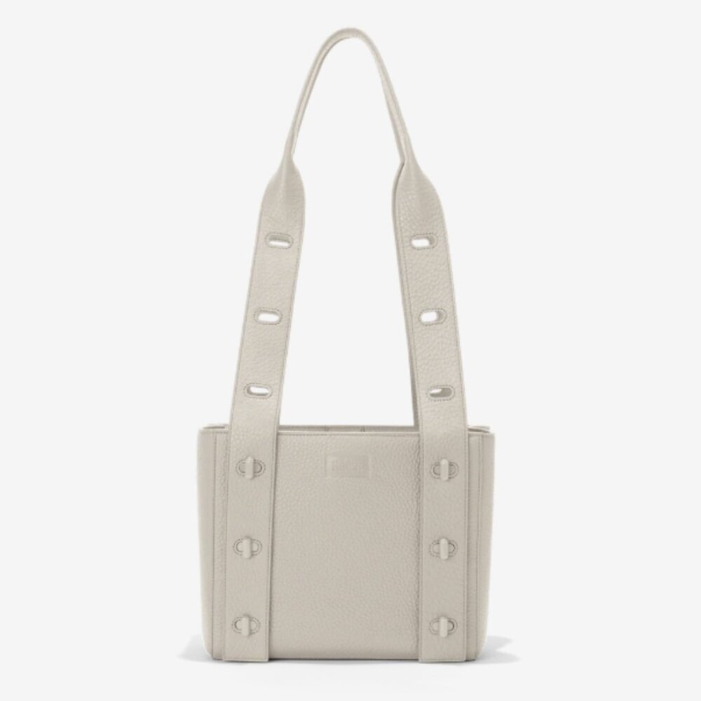 Dagne Dover Tokyo Turnlock Tote in Bone
